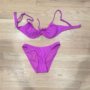 Wild Fable Bright Pink Bikini Set